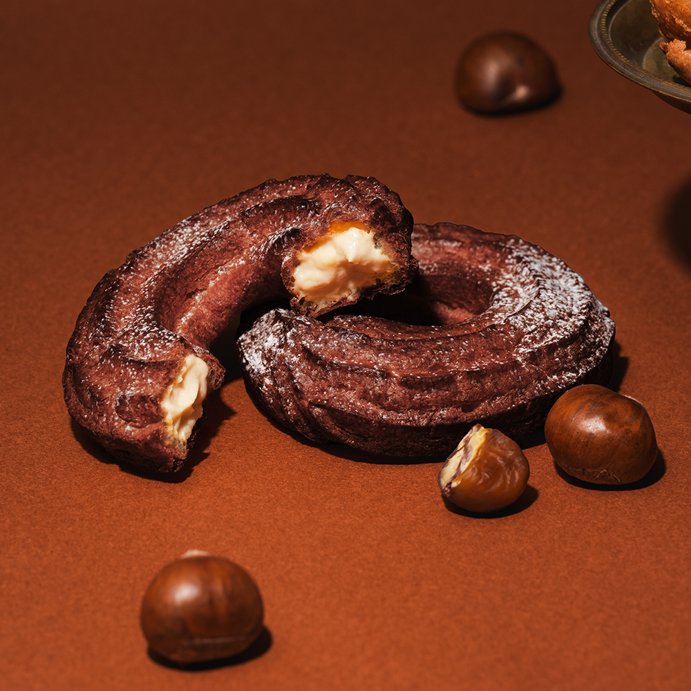 202511月限定口味-黑法式甜圈栗子口味