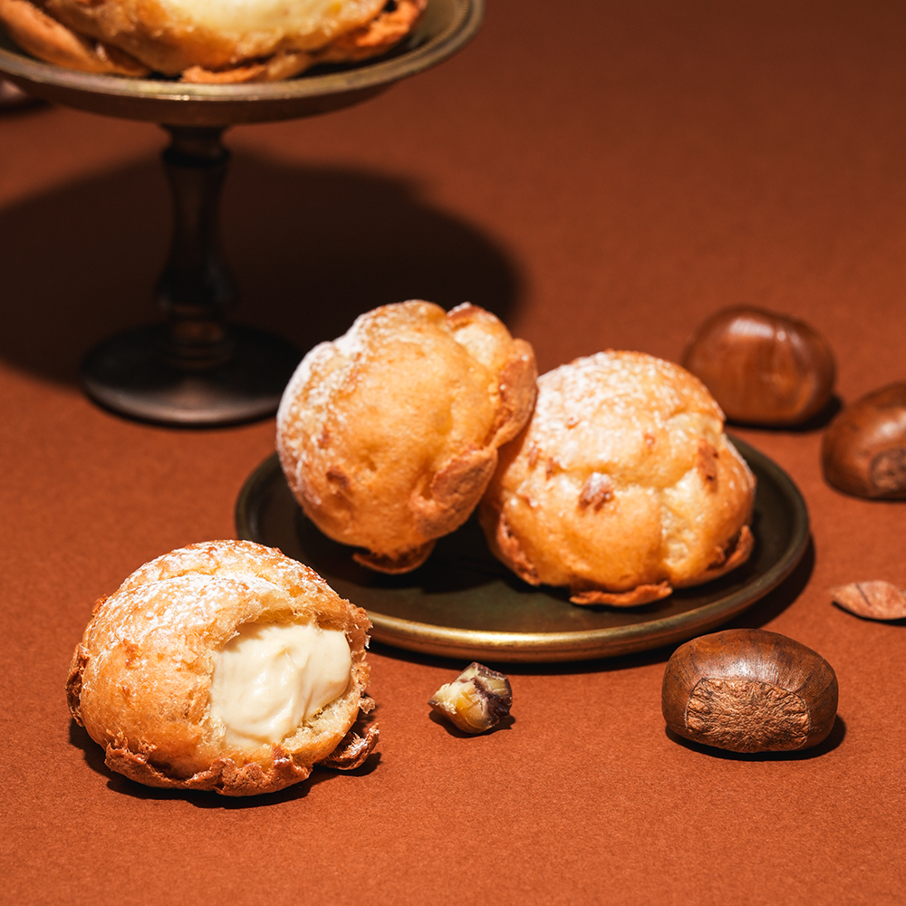 202511月限定口味-mini泡芙組栗子口味